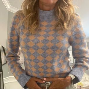 Checkered print sweater